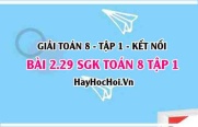 Bài 2.29 SGK Toán 8 tập 1 Kết nối tri thức